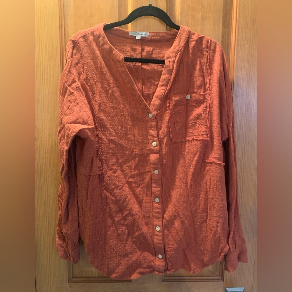 Burnt orange blouse